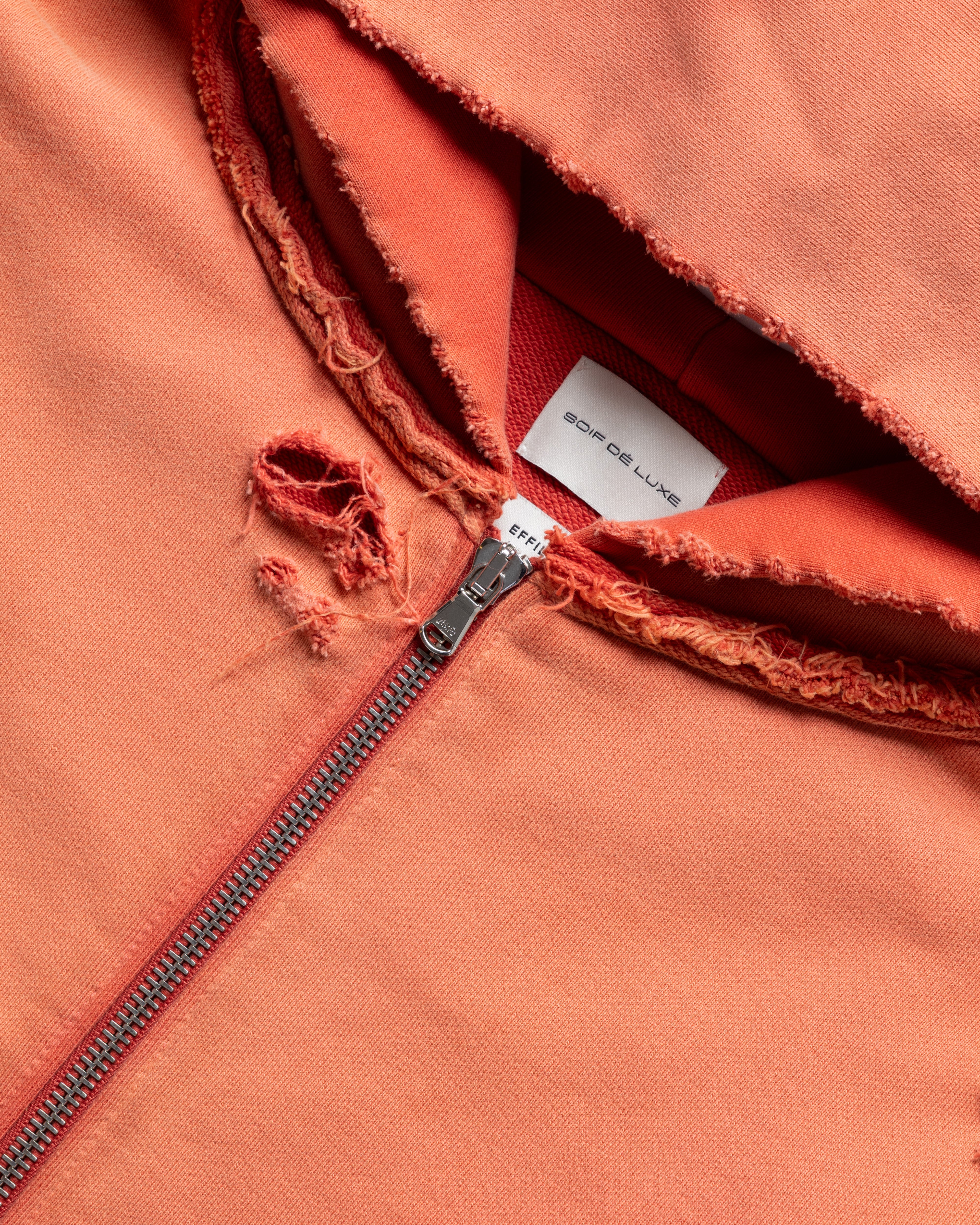 JUMBO CRASH ZIP HOODIE (SUN-FADED ORANGE) – SOIF DÉ LUXE