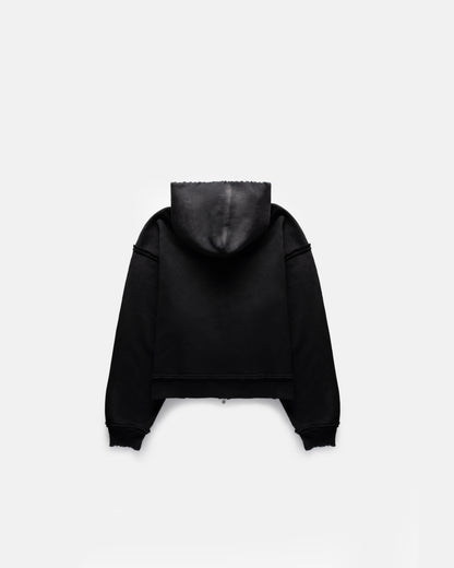 CRASH ZIP HOODIE (VINTAGE BLACK)