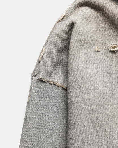 JUMBO CRASH ZIP HOODIE (HEATHER GREY)