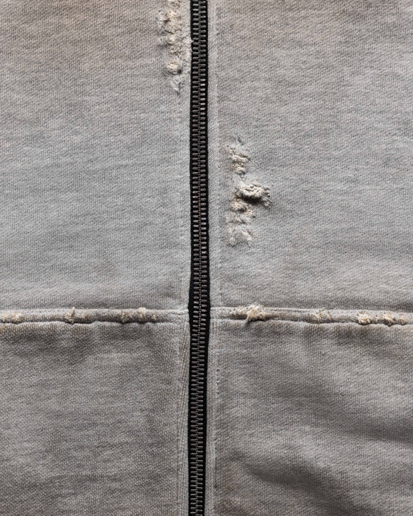 JUMBO CRASH ZIP HOODIE (HEATHER GREY)