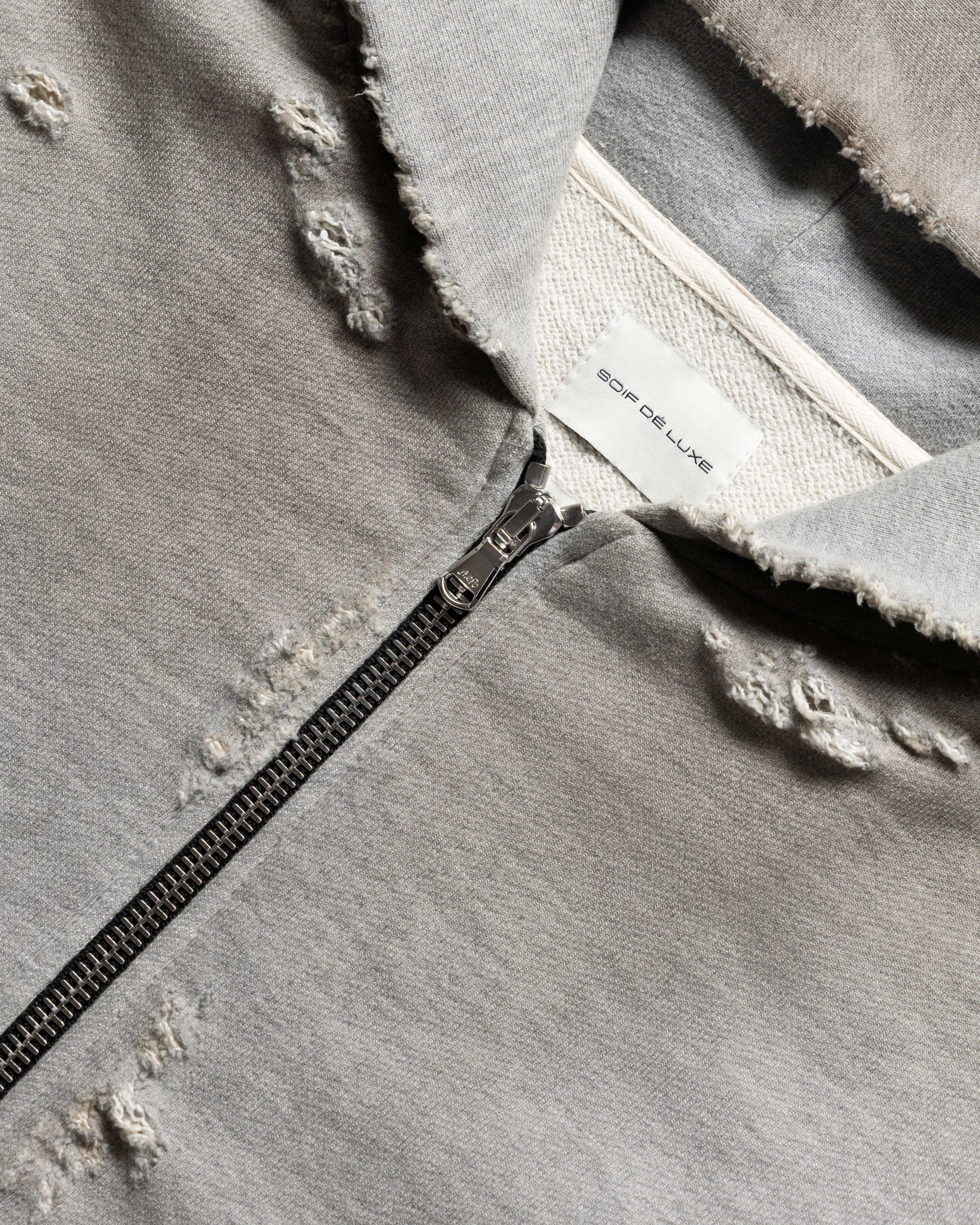 JUMBO CRASH ZIP HOODIE (HEATHER GREY) – SOIF DÉ LUXE