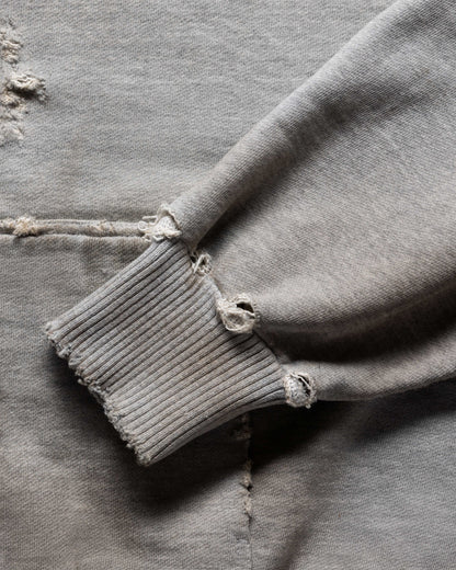 JUMBO CRASH ZIP HOODIE (HEATHER GREY)