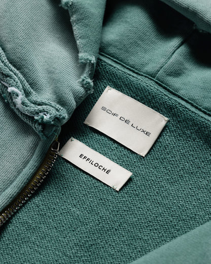 CRASH ZIP HOODIE (WASHED GREEN)